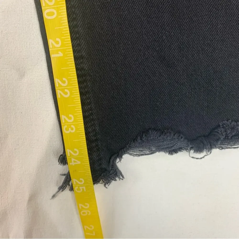 We the Free size 28 Black Distressed Wide Leg crop Jeans